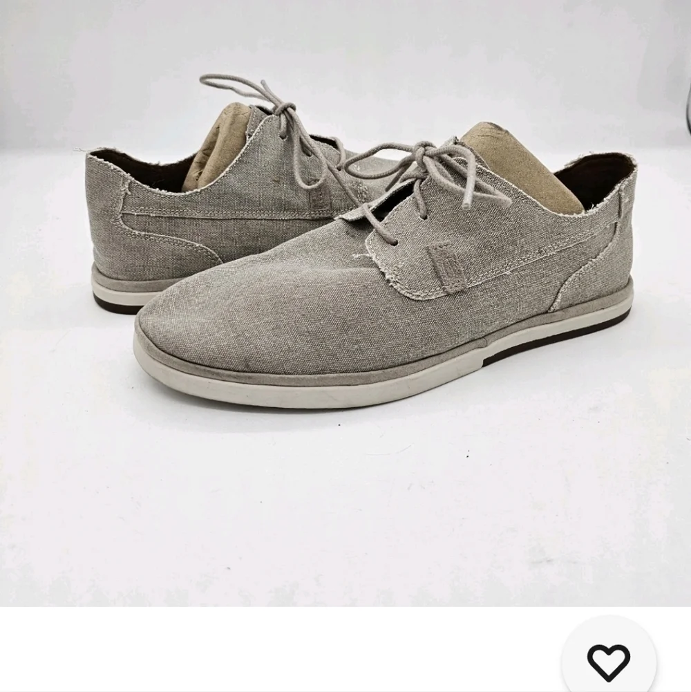 Rockport CH9281 Mens Austyn Grey Lace Up Plain Toe Canvas Oxford Shoe Size 8